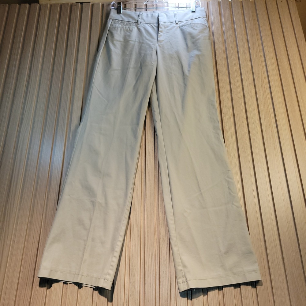 Dockers Womens Khaki Pants Tan Straight Leg Stretch Chino Trousers Size 4M